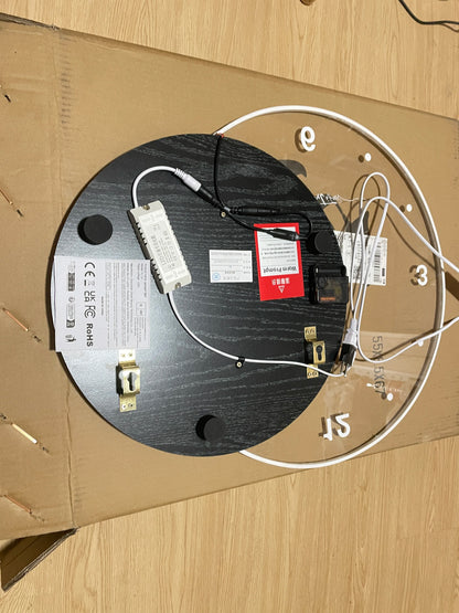 Large Wall Clock Luxury Dining Room Living Room Moon the Earth Modelling LED Light Silent Movement Bedroom Clock Wall Decoration