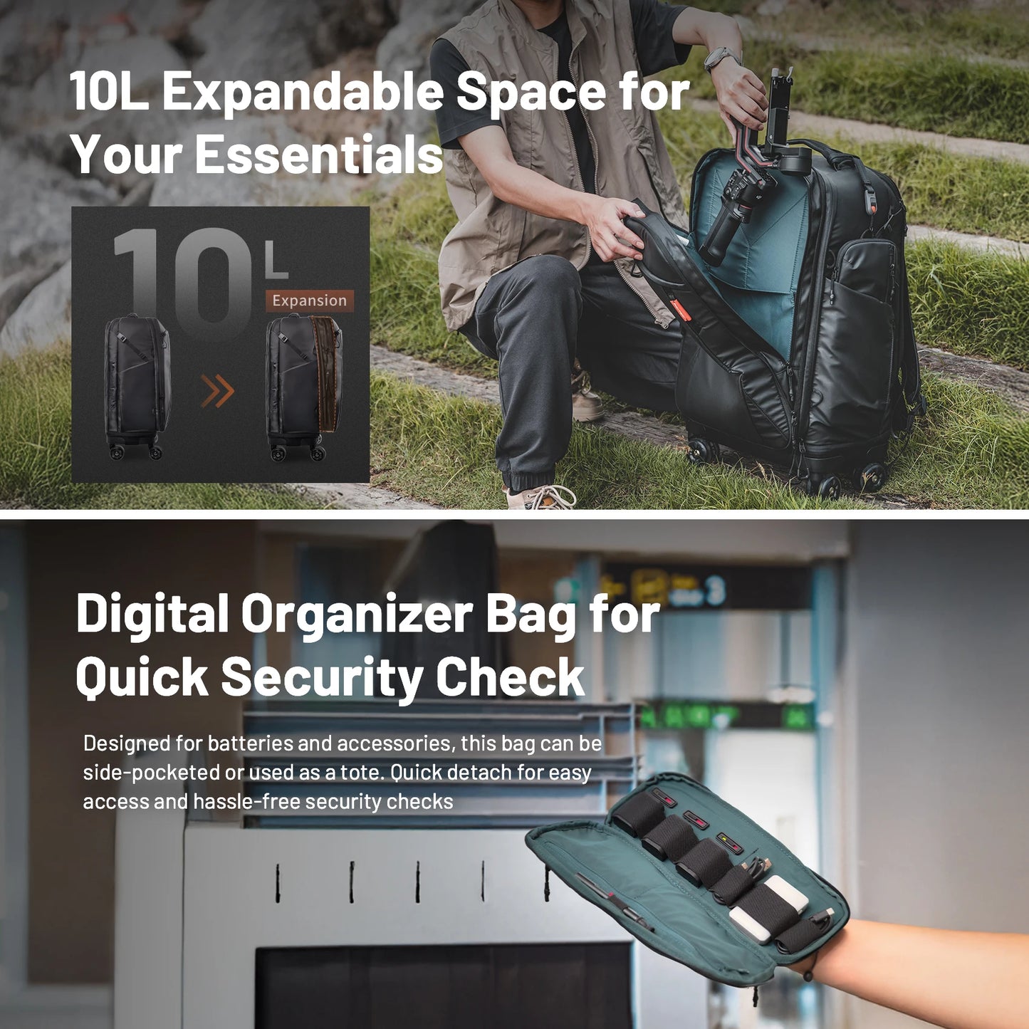 Photography Trolley Case Photography Bag DSLR Camera Bag Professional Outdoor Backpack Luggage Equipment Travel Case