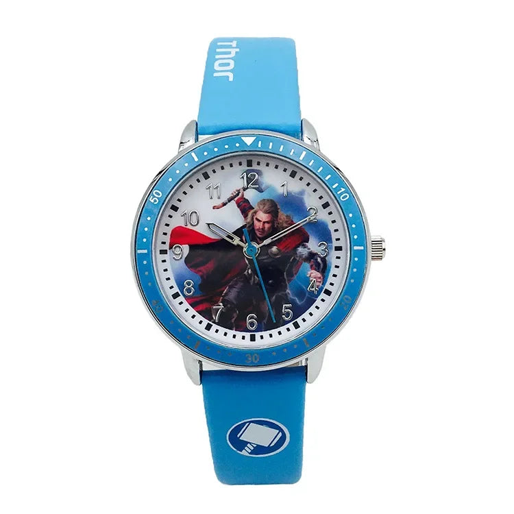 Disney Avengers Spider Man Iron Man Hulk Cartoon Children'S Watch Student Waterproof Quartz Watch Festival Birthday Gifts Toys