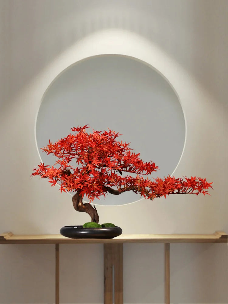 Simulation Bonsai Trees Are Suitable for Decoration, Immortal Welcoming Pine, Green Planting, Artificial Landscape, Home, Living
