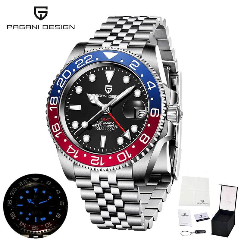 2025 New  Top Mechanical Automatic Watch Sports Rubber Diver Series Watch Luminous Date Display Watches for Man