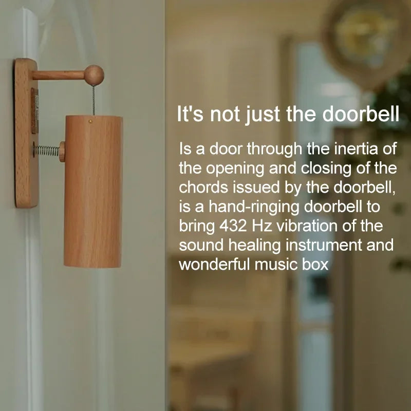 432Hz Door Opening Wood-Made Doorbell Chime Music Chords Door Bell Chimes for Home Business Entrance Fridge Housewarming Gift