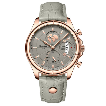 Sports Casual Man Watch Date Waterproof Luminous Leather Chronograph Men'S Watch Business Luxury Quartz Watches for Men