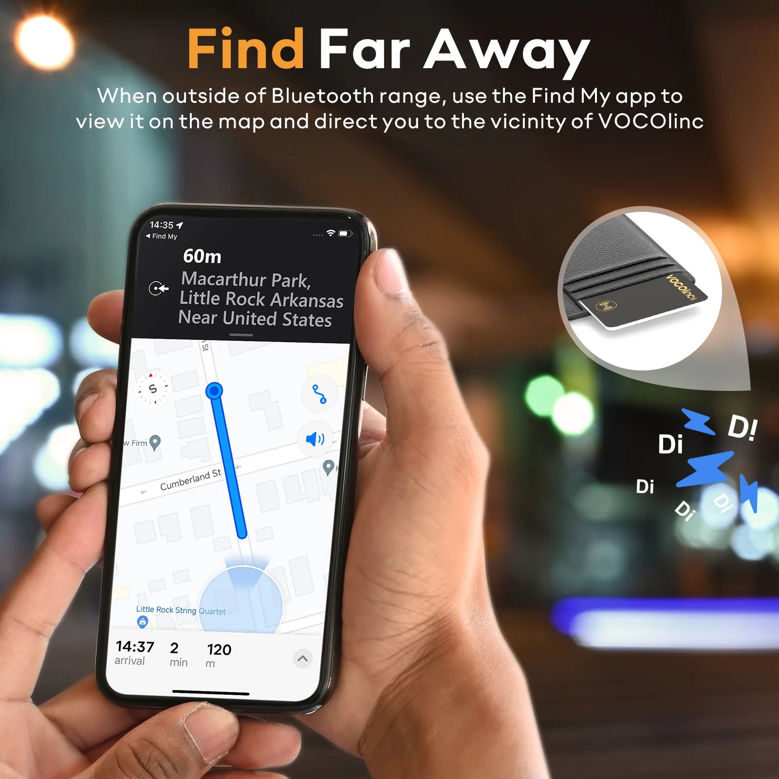 2Pcs  Wallet Tracker Card, GPS Locator Smart Tag, Find My (IOS Only), Key Finder Bluetooth Tracker, No Charging Required