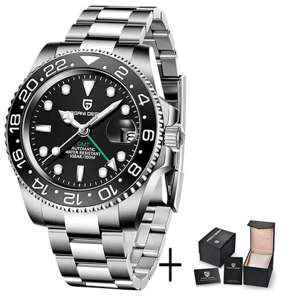 40MM Ceramic GMT Automatic Watch Men'S Mechanical Watch Sapphire Glass 100M Waterproof Men'S Mechanical Watch
