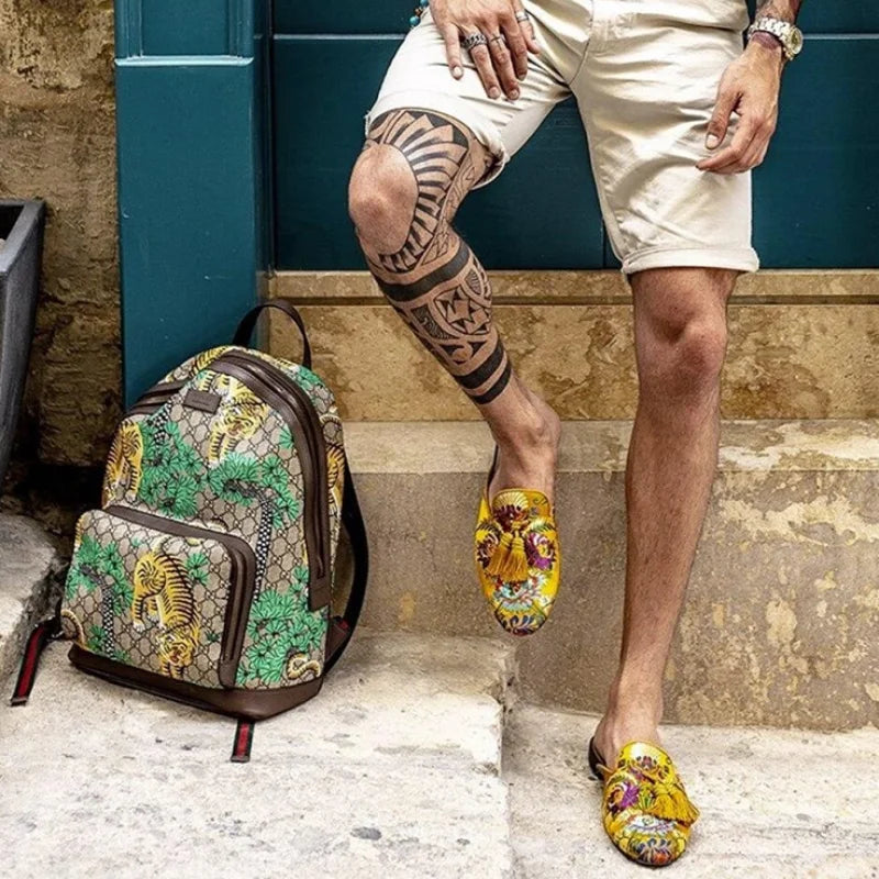 Men Pu Leather Shoes Casual Shoes Dress Shoes Brogue Shoes Spring Vintage Classic Male Casual Summer Slippers Men Size 49