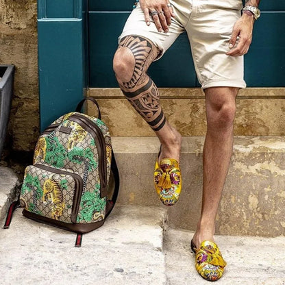 Men Pu Leather Shoes Casual Shoes Dress Shoes Brogue Shoes Spring Vintage Classic Male Casual Summer Slippers Men Size 49