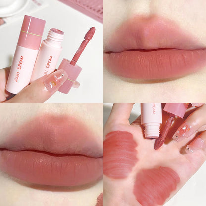 Soft Mist Milk Coffee Small Milk Tube Lip Glaze Air-Sensitive White Mist Velvet Matte Lip Glaze Lipstick