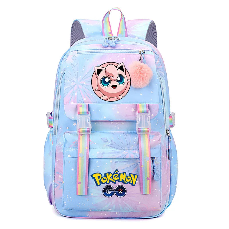 Anime Pikachu Charmander Cartoon Bookbag Pokemon Backpack Children Gift for Teen Student Back to School Backpack Gir