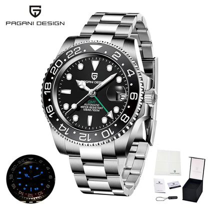 2025 New  Top Mechanical Automatic Watch Sports Rubber Diver Series Watch Luminous Date Display Watches for Man
