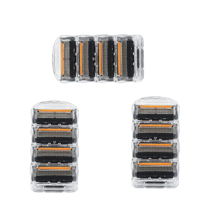 High Quality 5 Layers Manual Shaver Razor with 4 Replaceable Heads Blade Brand Universal Handle & Head