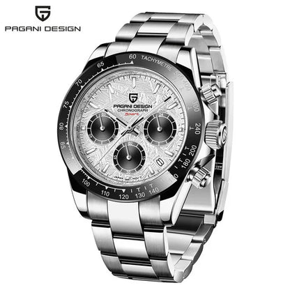 40Mm New V2  Men'S Quartz Watches Sapphire Retro Chronograph Stainless Steel Waterproof Watch Men Relogio Masculino