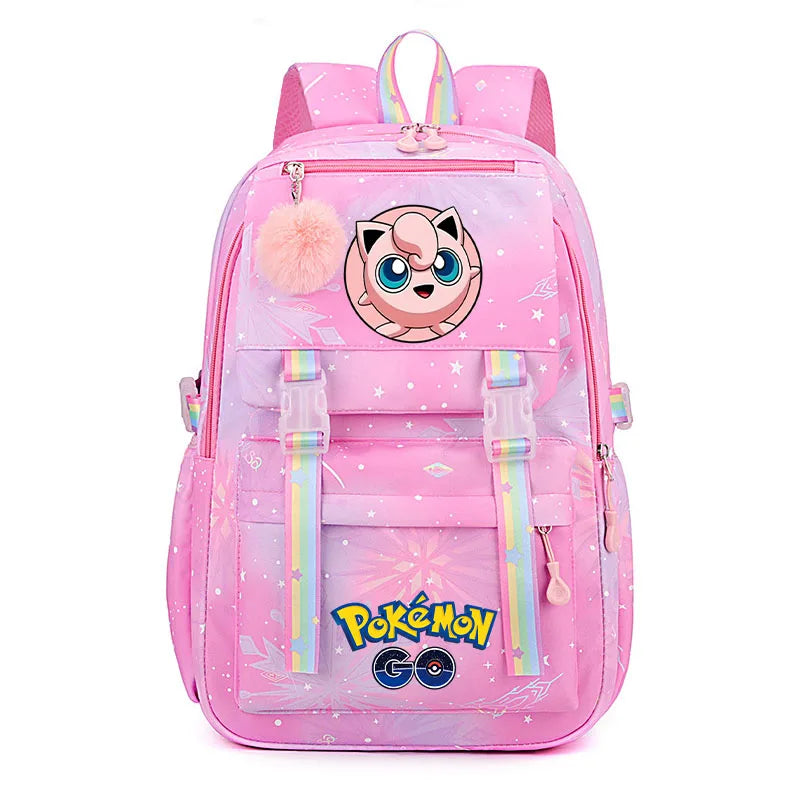 Anime Pikachu Charmander Cartoon Bookbag Pokemon Backpack Children Gift for Teen Student Back to School Backpack Gir
