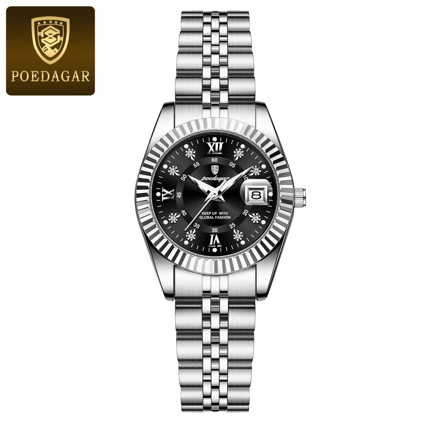 Luxury Watch for Woman Luminous Waterproof Date Stainless Steel Ladies Watch Fashion Casual Quartz Women'S Watches Gift
