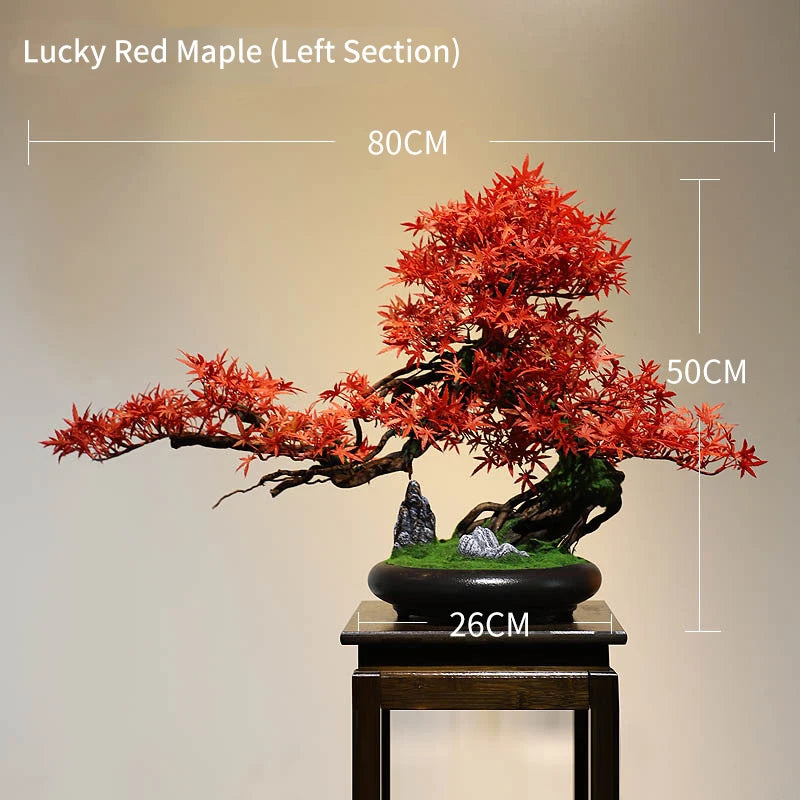 Simulation Bonsai Trees Are Suitable for Decoration, Immortal Welcoming Pine, Green Planting, Artificial Landscape, Home, Living
