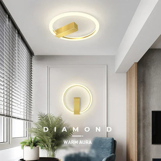 Modern LED Wall Lamp Black Gold Wall Sconce for Living Room Bedroom Bedside Light Home Corridor Aisle Decoration Lustre Lighting