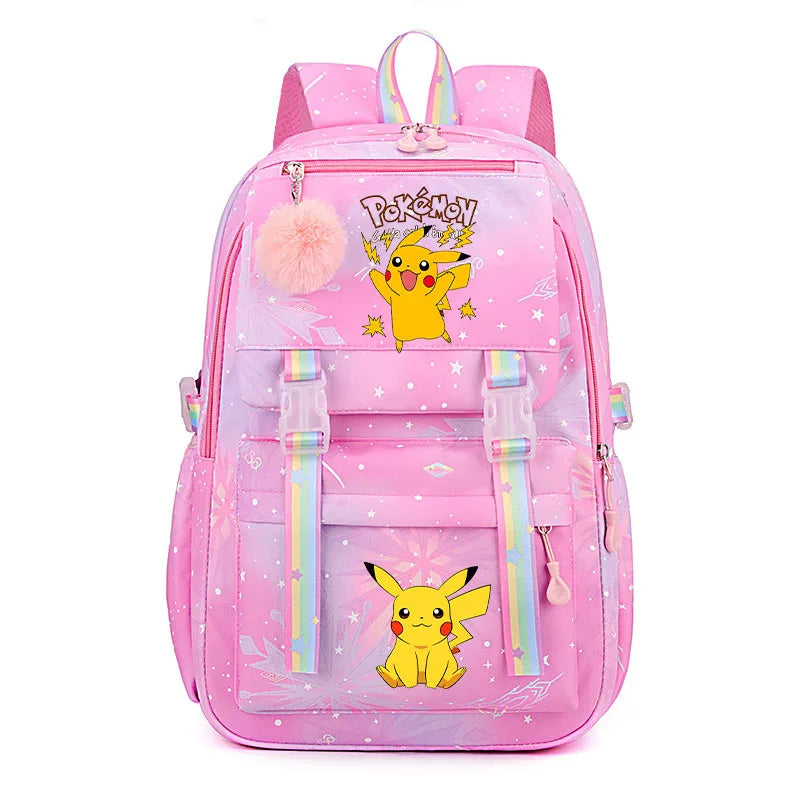 Anime Pikachu Charmander Cartoon Bookbag Pokemon Backpack Children Gift for Teen Student Back to School Backpack Gir