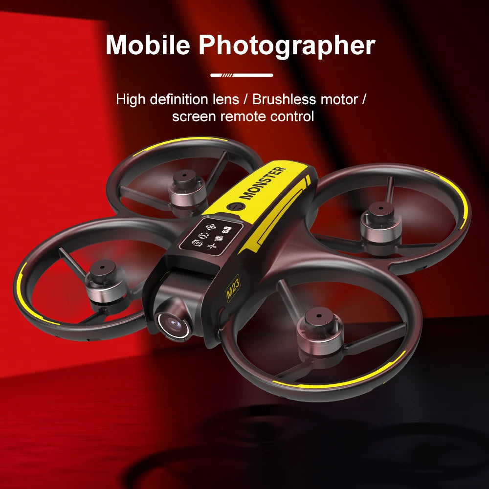 M23 Mini RC Drone 8K HD Camera Screen Control Remote Control Wifi Hold for Selfie and Aerial Shots RC Helicopter for Gifts Toys