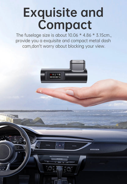 D100 2.5K 1440P Dash Camera with WiFi, Built-in GPS, Smart Voice Control, 24-Hour Parking Monitoring, and WDR Night Vision