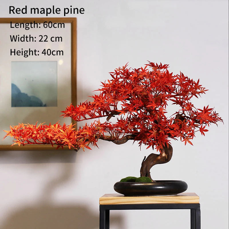 Simulation Bonsai Trees Are Suitable for Decoration, Immortal Welcoming Pine, Green Planting, Artificial Landscape, Home, Living