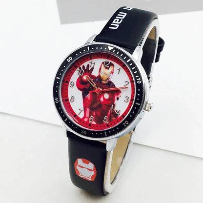 Disney Avengers Spider Man Iron Man Hulk Cartoon Children'S Watch Student Waterproof Quartz Watch Festival Birthday Gifts Toys