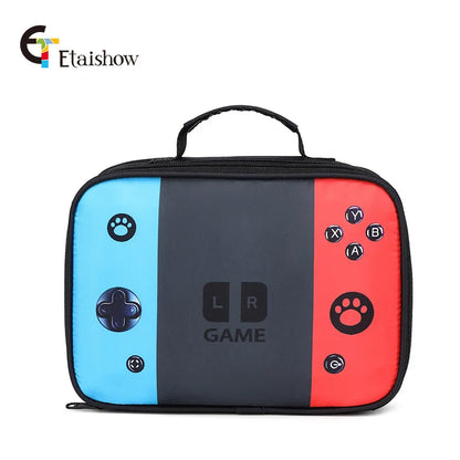 Back to School Game Console Pattern DIY School Bags for Primary and Secondary Students Lunch Bag Shoulder Bags Three Sets