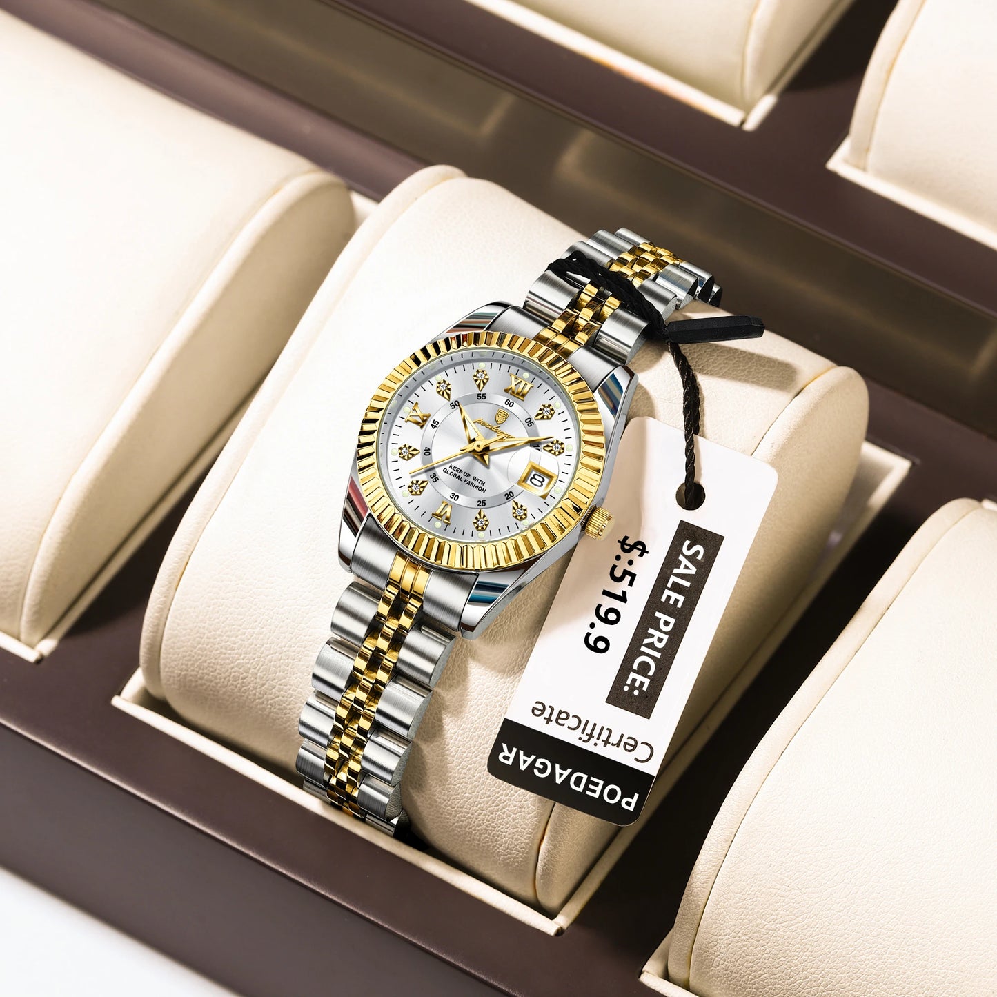 Luxury Watch for Woman Luminous Waterproof Date Stainless Steel Ladies Watch Fashion Casual Quartz Women'S Watches Gift
