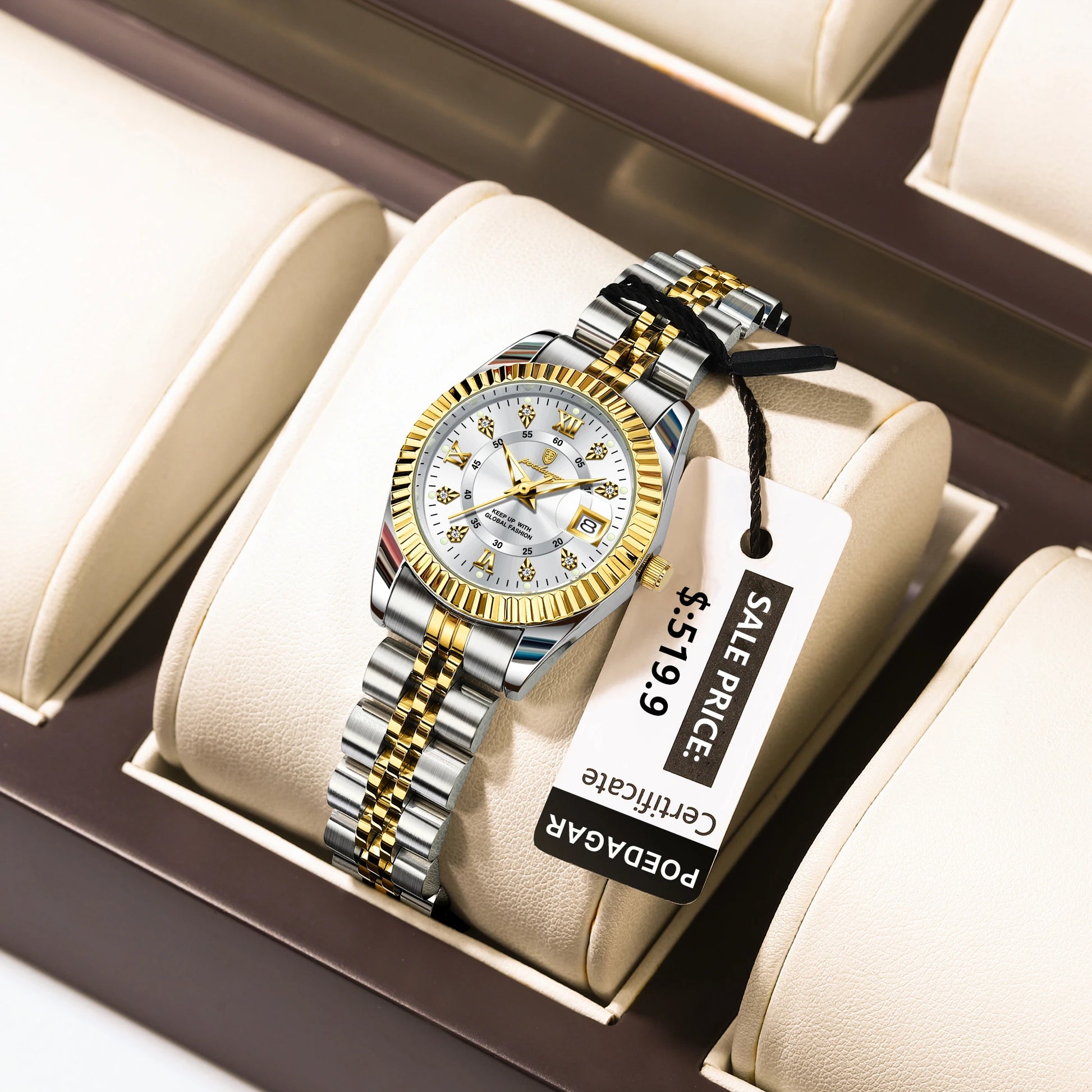 Luxury Watch for Woman Luminous Waterproof Date Stainless Steel Ladies Watch Fashion Casual Quartz Women'S Watches Gift