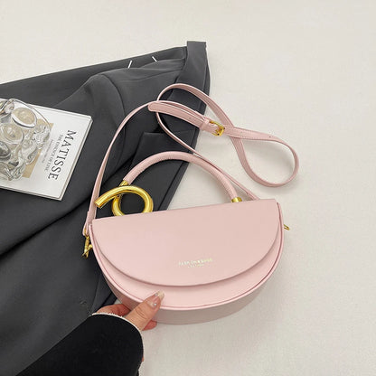Small Crossbody Bags for Women Designer Semicircle Saddle Bag 8 Colors Pu Leather Handbag Luxury Brand Lady Shoulder Bags