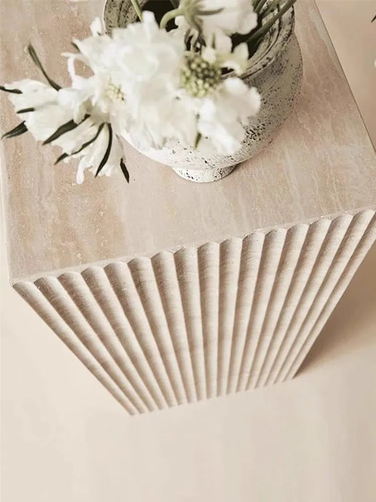 Nordic Light Luxury Geometric Design Cave Material Quadrate Vase Display Stand Home Decoration Sculpture Living Room Ornament