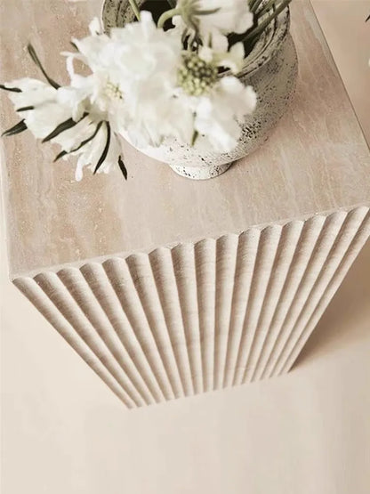 Nordic Light Luxury Geometric Design Cave Material Quadrate Vase Display Stand Home Decoration Sculpture Living Room Ornament