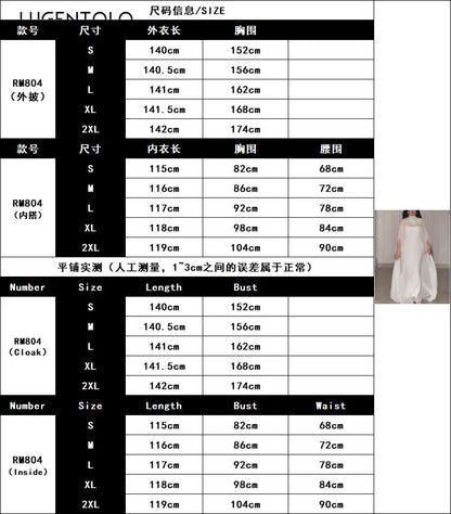 Women Chiffon Sexy Dress Partty Perspective Cloak Big Swing Temperament Lady Elegant Middle East Banquet 2-Piece Set Luegntolo