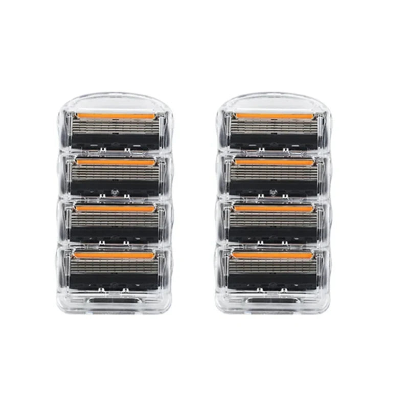 High Quality 5 Layers Manual Shaver Razor with 4 Replaceable Heads Blade Brand Universal Handle & Head