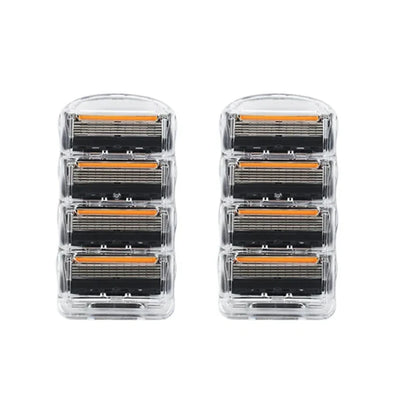 High Quality 5 Layers Manual Shaver Razor with 4 Replaceable Heads Blade Brand Universal Handle & Head