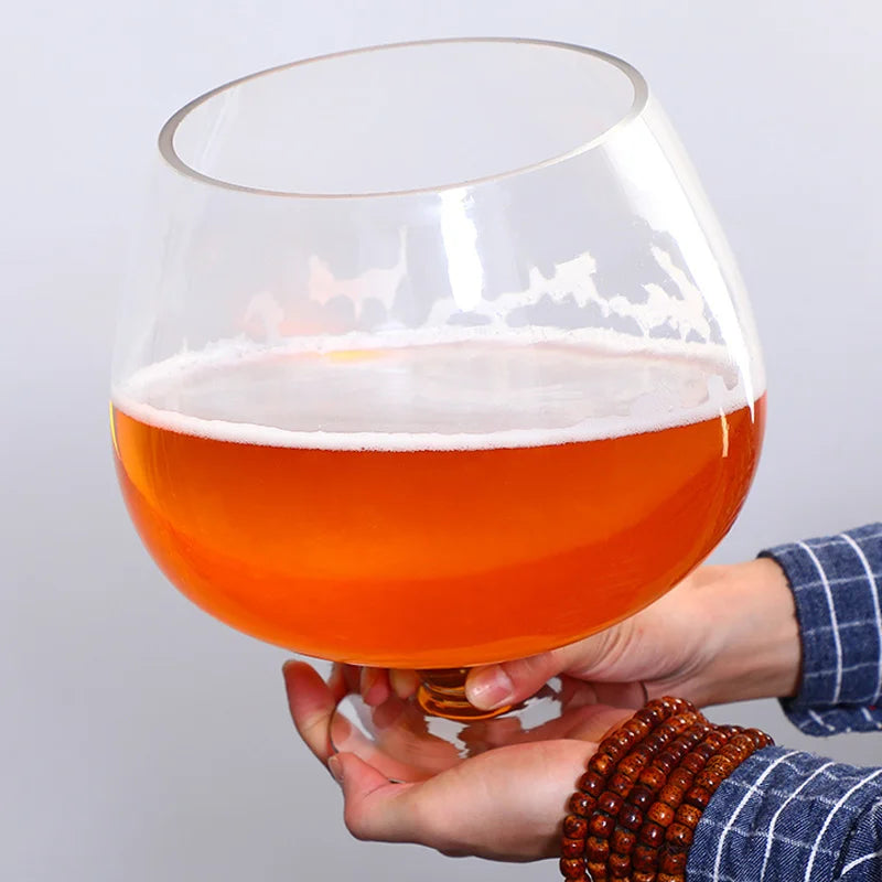 Oversized Beer Glass Mug, Giant Oktoberfest Drink Cup, Large Capacity, Tricky Draftspoof Fish Tank, Huge Wine