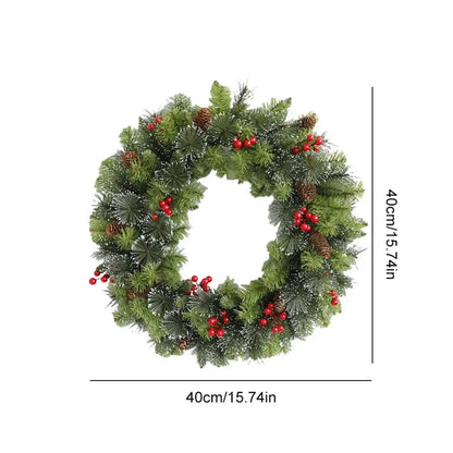With Pinecone and Berry Christmas Hanging Garland Artificial Holiday Art Xmas Wreath Gifts Multifunctional 20/30/40Cm