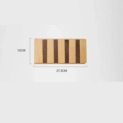 Coat Hat Key Rack Hangers Natural Walnut Texture Wall Clothes Hanger Nordic Solid Wood Manual Wall Decorative Magnetic Foldable