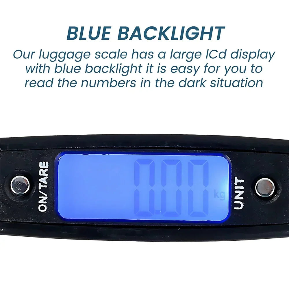 50Kg Digital Luggage Scale Portable Suitcase Scale Handheld Electronic Scales Backlight Digital Display Travel Accessories