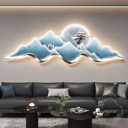 Decorative Painting LED Lighting Advanced Sense Wall Lamp Painting Light Luxury Atmosphere Sofa Background Wall Hanging Painting