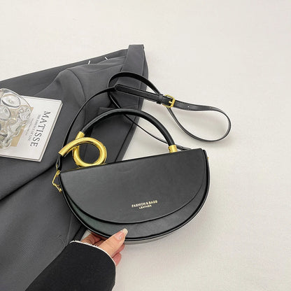 Small Crossbody Bags for Women Designer Semicircle Saddle Bag 8 Colors Pu Leather Handbag Luxury Brand Lady Shoulder Bags