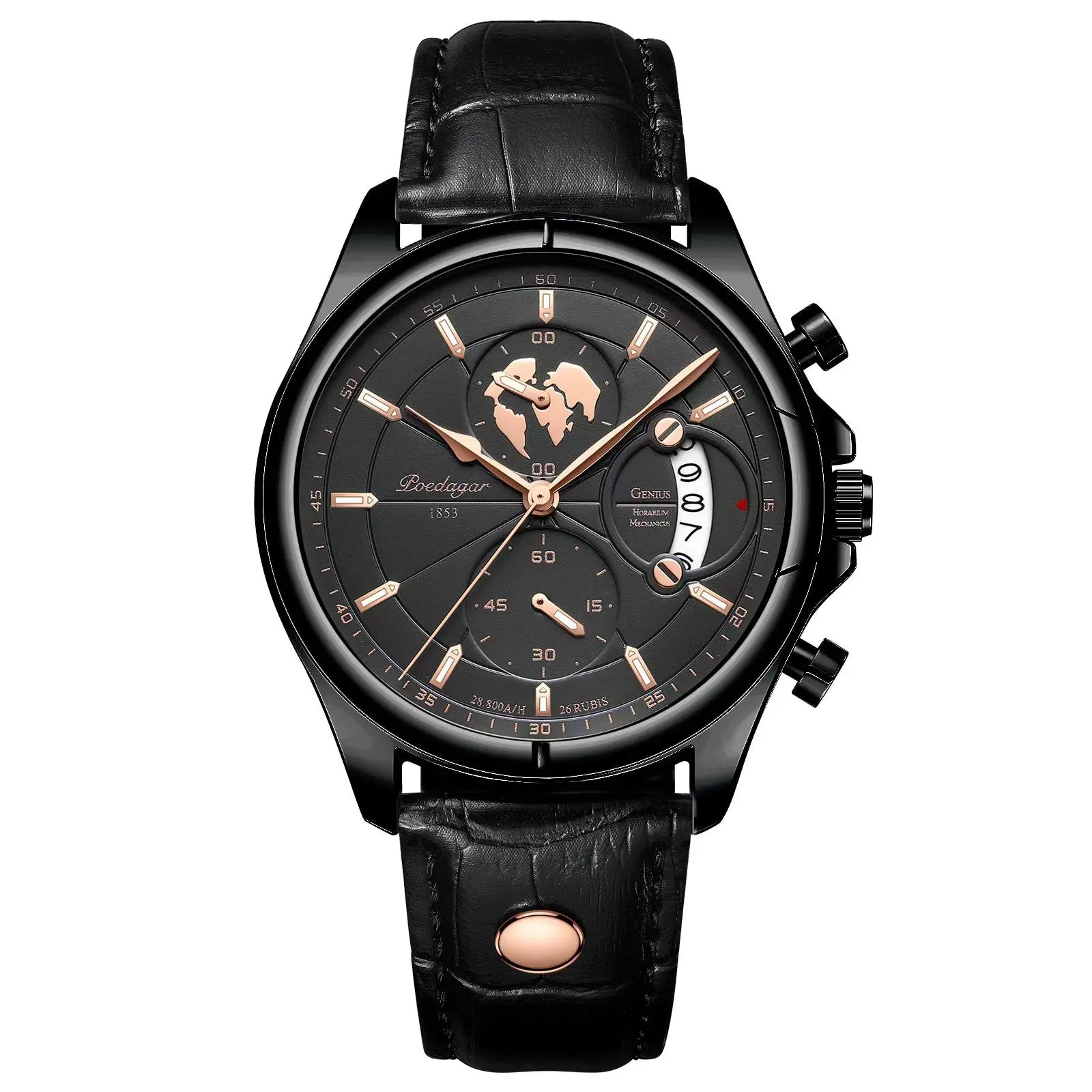 Sports Casual Man Watch Date Waterproof Luminous Leather Chronograph Men'S Watch Business Luxury Quartz Watches for Men