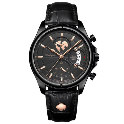 Sports Casual Man Watch Date Waterproof Luminous Leather Chronograph Men'S Watch Business Luxury Quartz Watches for Men
