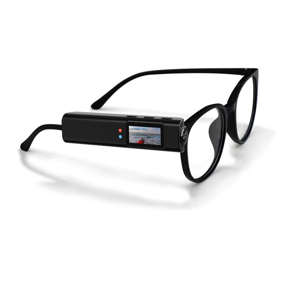 2.7K Mini FPV Eyeglasses Video Shooting Micro-Camera HD Wifi Intelligent Headset Glasses Video&Sound Recording Wifi APP Control