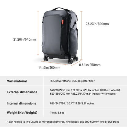 Photography Trolley Case Photography Bag DSLR Camera Bag Professional Outdoor Backpack Luggage Equipment Travel Case