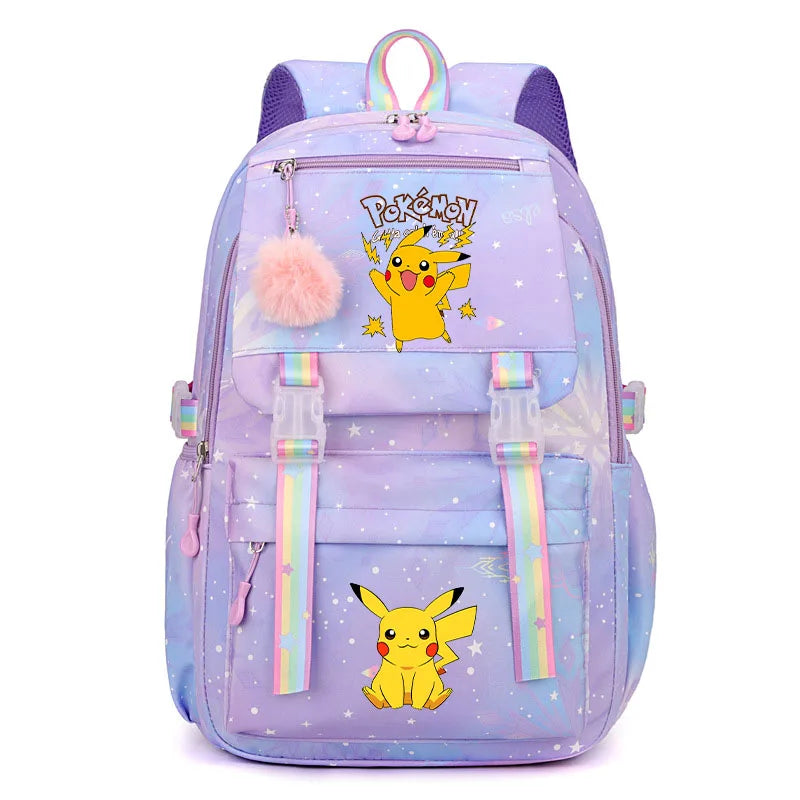 Anime Pikachu Charmander Cartoon Bookbag Pokemon Backpack Children Gift for Teen Student Back to School Backpack Gir