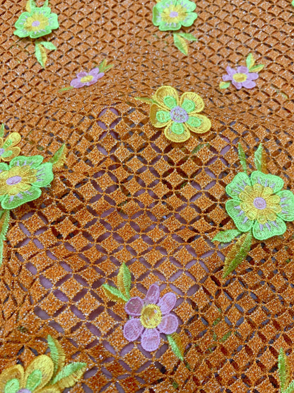 Nigerian 3D Embroidered Water Soluble Lace Fabric 2025 African Guipure Cord Lace Fabric for Sewing Women Dresses Latest 5 Yards