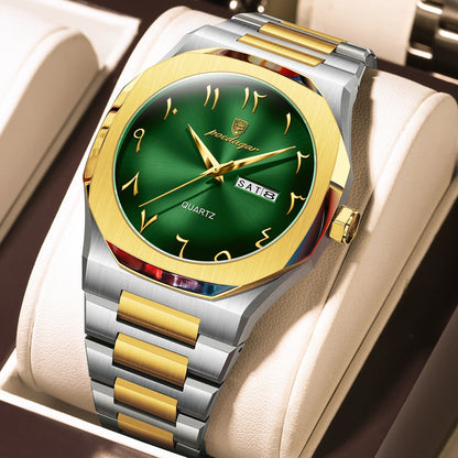 Military Watch for Men Waterproof Luxury Week Calendar Man Wristwatch Quartz Stainless Steel Fashion Men'S Watches Male