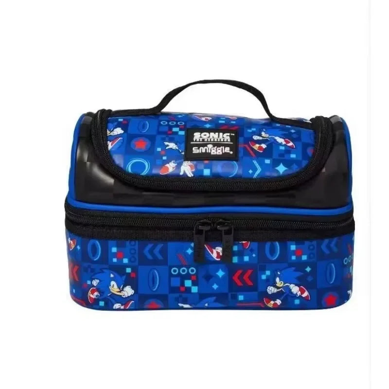 Original Australian Smiggle Elementary School Bag Leisure Bule Cartoon Anime Backpack Lunch Bag