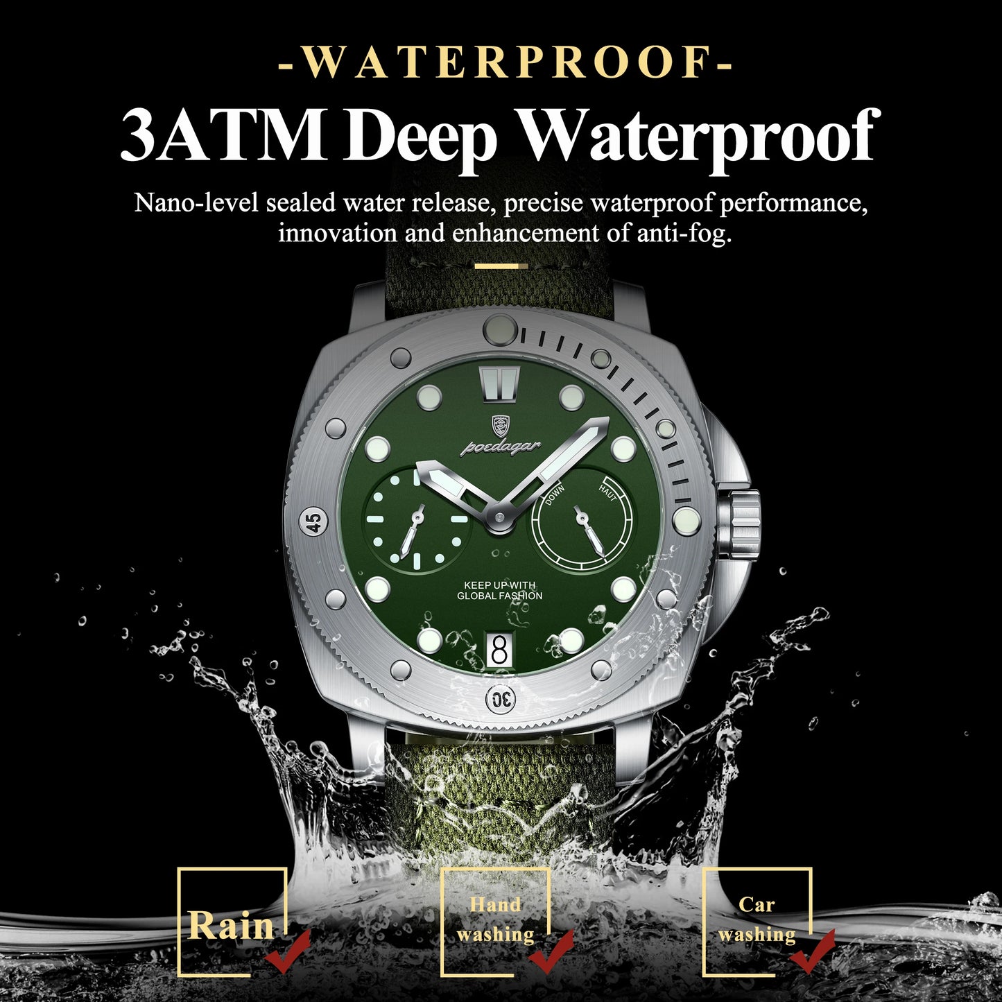 High Quality Military Watch for Man Waterproof Luminous Date Fashion Men Clock Nylon Leather Quartz Men'S Watches Reloj