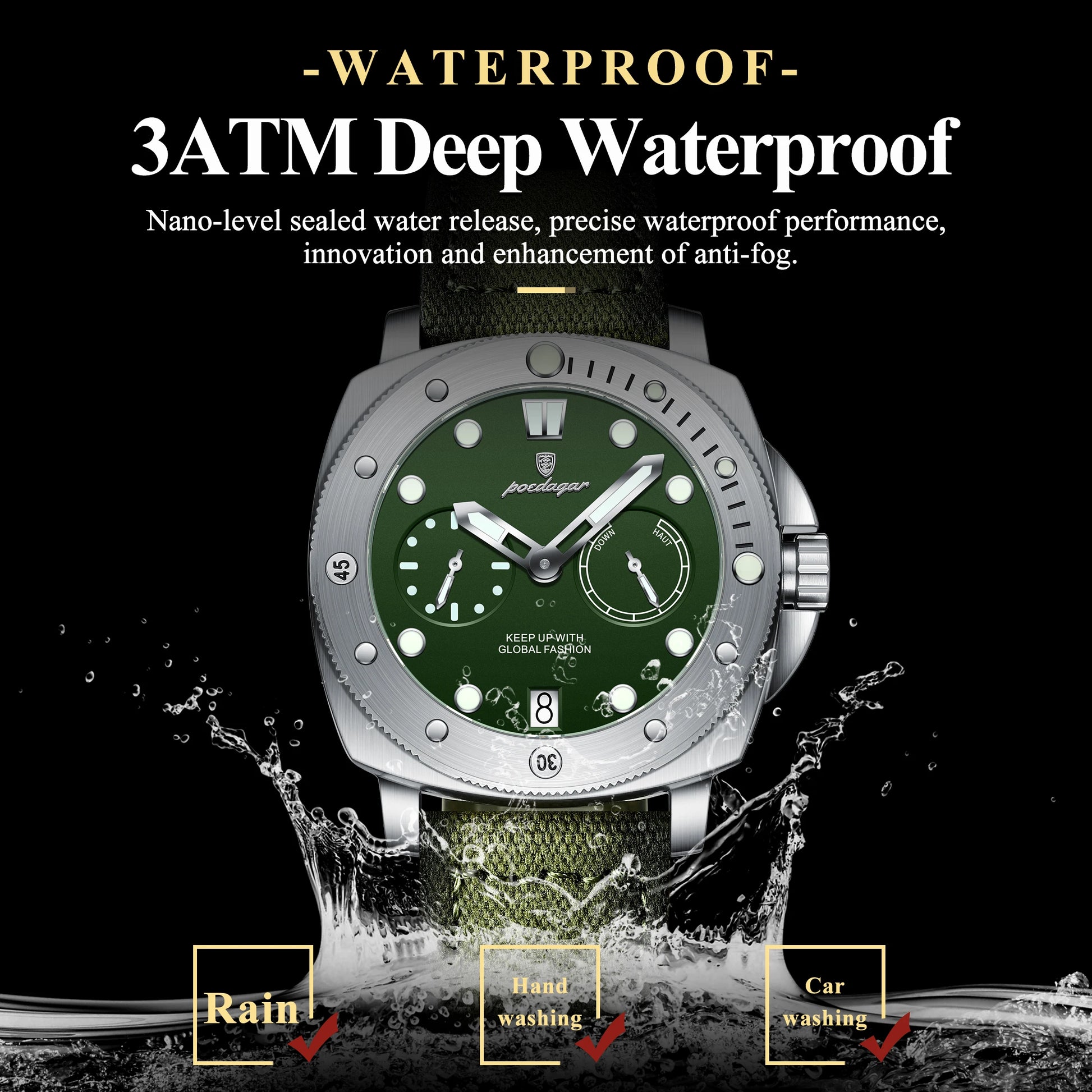 High Quality Military Watch for Man Waterproof Luminous Date Fashion Men Clock Nylon Leather Quartz Men'S Watches Reloj